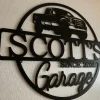 Personalized Metal Name Garage Sign Custom Plaque Wall Art Housewarming Est Year Man Cave Dad's Gift Mechanic Workshop American Car Pickup