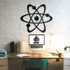 Atom Metal Wall Decor, Physics Wall Art, Metal Sign, Housewarming Gift, Wall Hangings, Lab Wall Design, Home Design, Geometric Wall Art