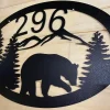 Custom Bear Address Sign - Metal Bear Address Plaque - Personalized Bear Address Sign - Custom Bear Sign - Bear Address Display - Cabin Sign