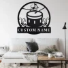 Custom Bass Drum Metal Wall Art, Personalized Bass Drum Name Sign Decoration For Room, Bass Drum Home Decor, Custom Bass Drum, Bass Drum