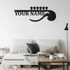 Custom Guitar Musical Instrument Metal Wall Art, Personalized Guitar Teacher Name Sign Decoration For Room, Guitar Home Decor, Custom Guitar