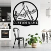 Custom Triangle Musical Instrument Metal Wall Art, Personalized Triangle Teacher Name Sign Decoration For Room, Triangle Home Decor,triangle