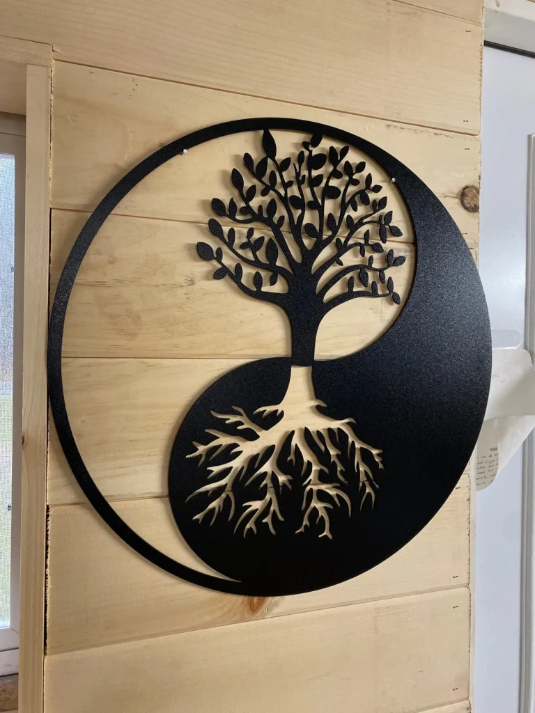 Ying Yang Tree Of Life- Metal Tree Of Life - Ying Yang - Metal Ying Yang Sign - Metal Tree Of Life Sign - Christmas Gift - Metal Wall Decor