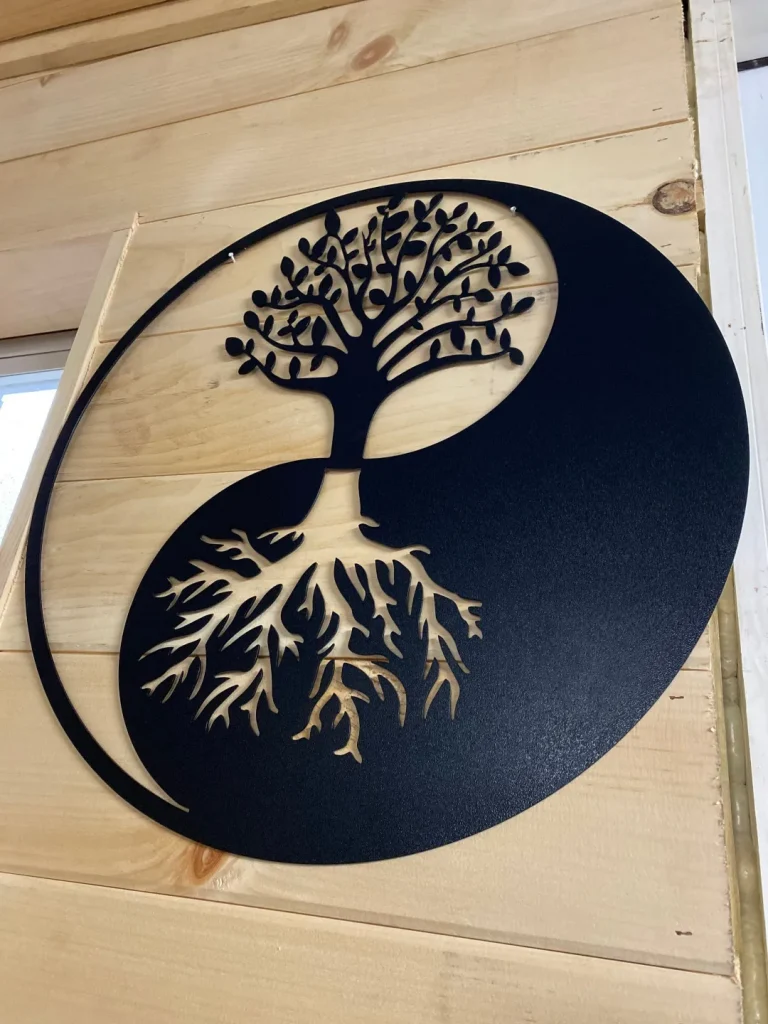 Ying Yang Tree Of Life- Metal Tree Of Life - Ying Yang - Metal Ying Yang Sign - Metal Tree Of Life Sign - Christmas Gift - Metal Wall Decor