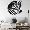 American Eagle Flag Metal Wall Art, Us Flag Eagle Sign Decoration For Room, Us Flag Eagle Metal Home Decor, American Eagle Flag