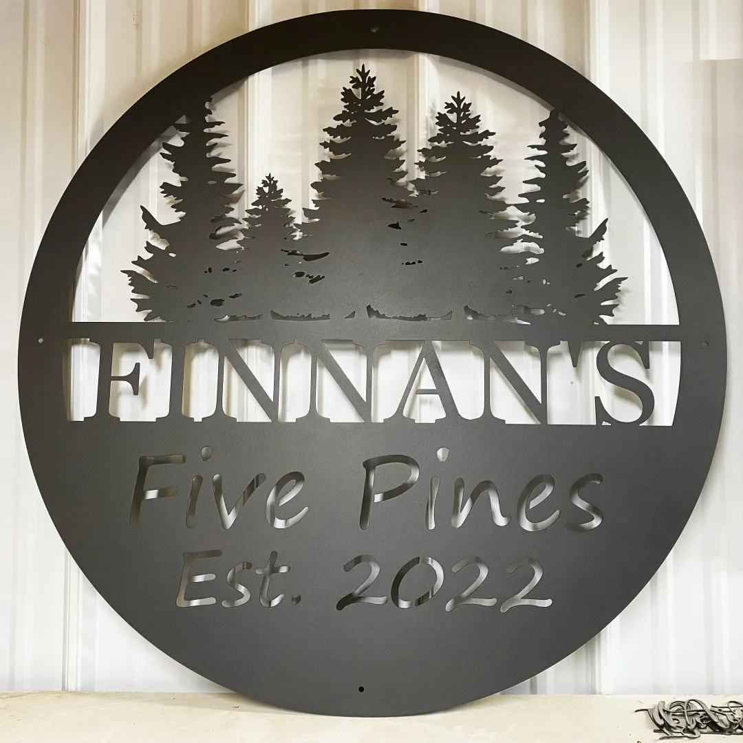 il_fullxfull.3570044450_gky4.webp Personalized Pine Tree Sign - Family Name Metal Sign - Personalized Outdoor Sign - Custom Metal Name Sign - Cabin Sign - Address Sign - Gift