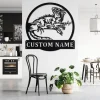 Custom Iguana Lizard Metal Wall Art, Personalized Iguana Lizard Name Sign Decoration For Room, Iguana Lizard Metal Home Decor, Custom Lizard