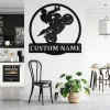 Custom Motocross Motorcycle Metal Wall Art, Personalized Biker Name Sign Decoration For Room, Motorcycle Metal Home Decor, Custom Motocross
