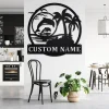 Custom Dolphin Scene Sunset Metal Wall Art, Personalized Dolphin Name Sign Decoration For Room, Dolphin Home Decor, Custom Dolphin, Dolphin