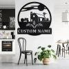 Custom Farm Scene Metal Wall Art, Personalized Farmer Name Sign Decoration For Room, Farmer Home Decor, Custom Farm Scene, Farmer Gift
