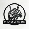 Custom Gamer Skeleton Metal Wall Art, Personalized Gamer Name Sign Decoration For Room, Gamer Home Decor, Custom Gamer Skeleton, Gamer Lover