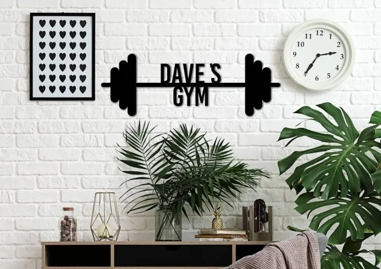 Gym Sign, Personalized Home Gym Sign, Metal Wall Decor, Metal Wall Art, Metal Sign, Custom Metal Gym Sign, Home Gym Sign, Crossfit Sign