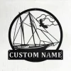 Custom Schooner Ship Metal Wall Art, Personalized Schooner Ship Name Sign Decoration For Room, Schooner Ship Metal Home Decor, Custom Ship