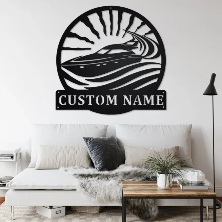 Custom Speed Boat Metal Wall Art, Personalized Speed Boat Name Sign Decoration For Room, Speed Boat Home Decor, Custom Speed Boat,speed Boat