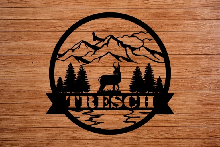 Deer Sign, New Deer Antler Decor, Deer Hunter Gift, Deer Camp Sign , Deer Name Metal Sign, Metal Ranch Sign, Metal Farm Sign, Deer Sign