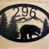 Custom Bear Address Sign - Metal Bear Address Plaque - Personalized Bear Address Sign - Custom Bear Sign - Bear Address Display - Cabin Sign