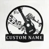 Custom Ukulele Musical Instrument Metal Wall Art, Personalized Ukulele Teacher Name Sign Decoration For Room, Ukulele Home Decor, Ukulele