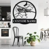 Custom Airplane Metal Wall Art, Personalized Pilot Name Sign Decoration For Room, Airplane Home Decor, Custom Airplane, Custom Pilot Decor