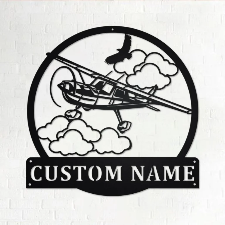 Custom Airplane Metal Wall Art, Personalized Pilot Name Sign Decoration For Room, Airplane Home Decor, Custom Airplane, Custom Pilot Decor