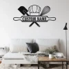 Custom Baking Metal Wall Art, Personalized Baker Name Sign Decoration For Room, Baking Home Decor, Custom Baking, Custom Baker Shop Name