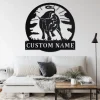 Custom Black Bull Metal Wall Art, Personalized Black Bull Name Sign Decoration For Room, Black Bull Home Decor, Custom Black Bull