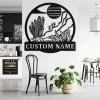 Custom Desert Cactus Metal Wall Art, Personalized Cactus Name Sign Decoration For Room, Cactus Home Decor, Custom Cactus, Desert Cactus