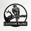 Custom Falcon Bird Metal Wall Art, Personalized Falcon Bird Name Sign Decoration For Room, Falcon Bird Home Decor, Custom Falcon Bird