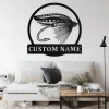 Custom Fly Fishing Metal Wall Art, Personalized Fly Fishing Name Sign Decoration For Room, Fly Fishing Home Decor, Custom Fly Fishing