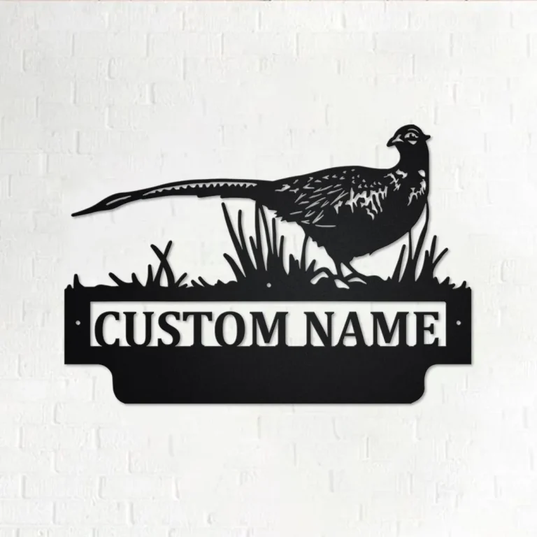 Custom Pheasant Metal Wall Art, Personalized Pheasant Name Sign Decoration For Room, Pheasant Home Decor, Custom Pheasant, Pheasant Decor