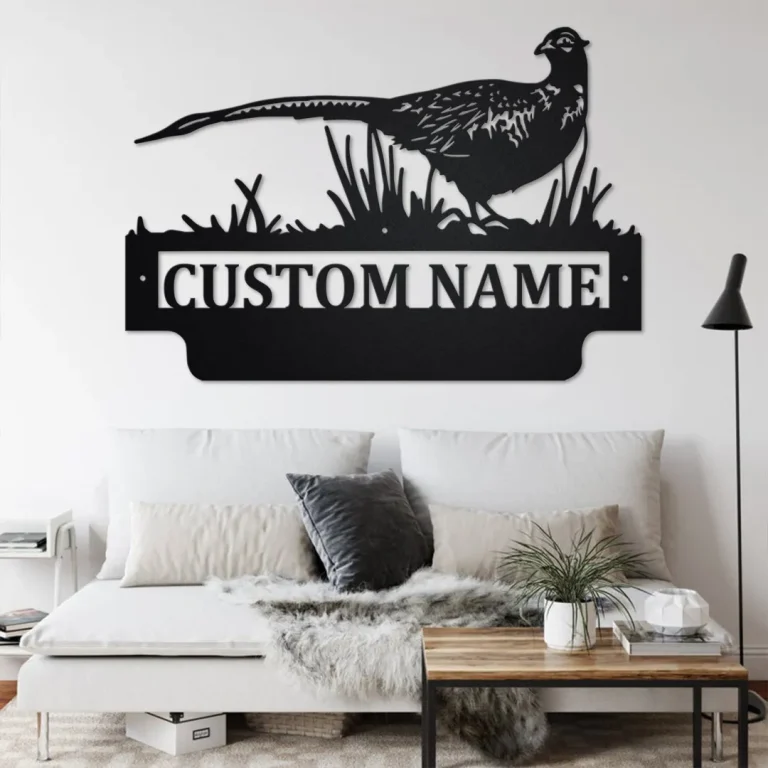 Custom Pheasant Metal Wall Art, Personalized Pheasant Name Sign Decoration For Room, Pheasant Home Decor, Custom Pheasant, Pheasant Decor