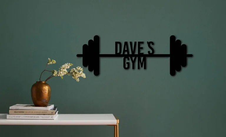 Gym Sign, Personalized Home Gym Sign, Metal Wall Decor, Metal Wall Art, Metal Sign, Custom Metal Gym Sign, Home Gym Sign, Crossfit Sign