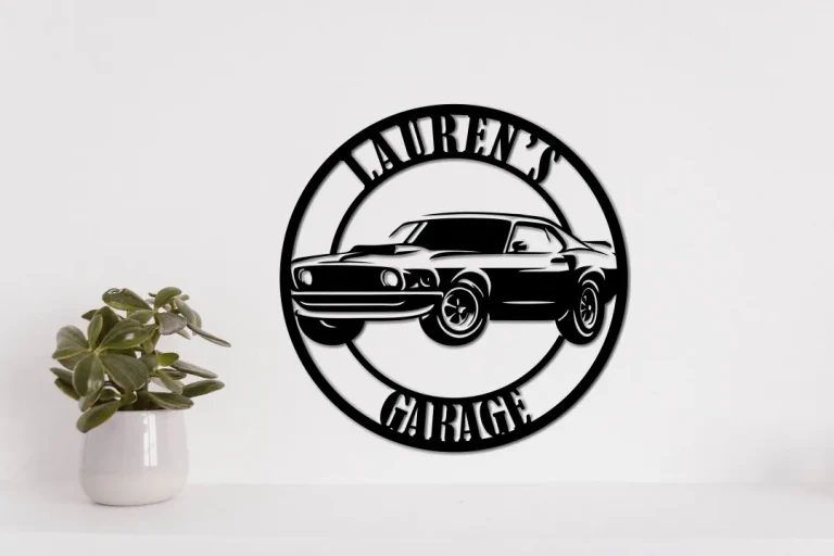 Garage Metal Sign, Car Signs For Garage, Man Cave Sign, Mechanic Gifts, Work Shop, Car Name Sign, Muscle Car, Garage Metal Sign,