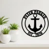 Personalized Anchor Metal Sign, Anchor Wall Decor, Metal Family Name Sign, Front Porch, Last Name Sign, Anchor Name Sign, Anchor Sign Metal