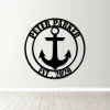 Personalized Anchor Metal Sign, Anchor Wall Decor, Metal Family Name Sign, Front Porch, Last Name Sign, Anchor Name Sign, Anchor Sign Metal