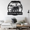 Custom Rhinoceros Metal Wall Art, Personalized Rhinoceros Name Sign Decoration For Room, Rhinoceros Home Decor, Custom Rhinoceros