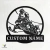 Custom Snowmobile Jump Metal Wall Art, Personalized Snowmobiler Name Sign Decoration For Room, Snowmobile Home Decor, Custom Snowmobile