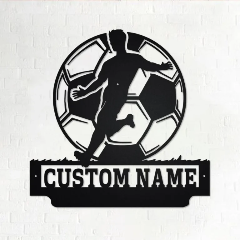 Custom Soccer Player Metal Wall Art, Personalized Soccer Player Name Sign Decoration For Room, Soccer Player Home Decor,custom Soccer Player