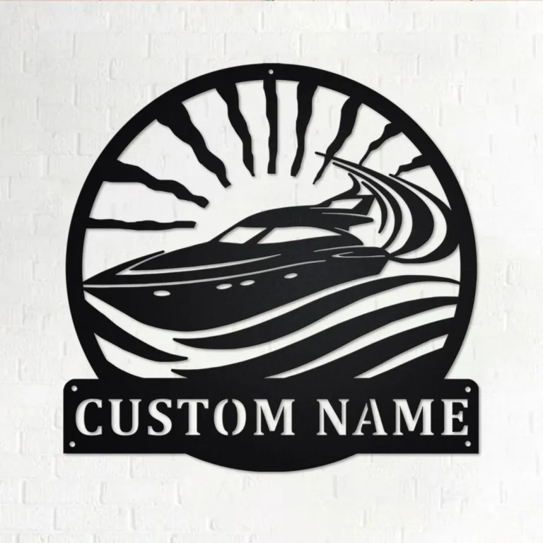 Custom Speed Boat Metal Wall Art, Personalized Speed Boat Name Sign Decoration For Room, Speed Boat Home Decor, Custom Speed Boat,speed Boat