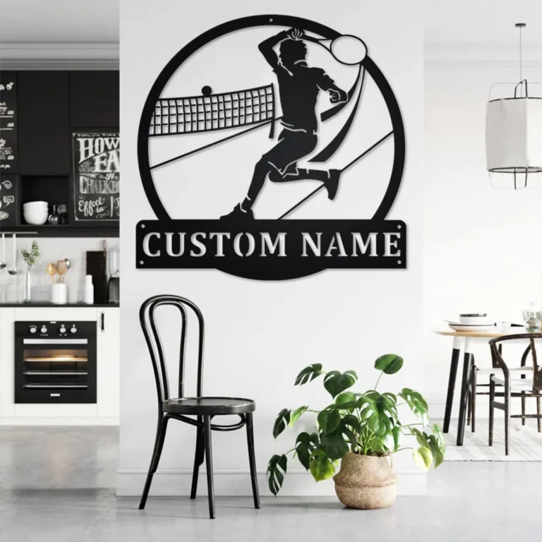 Custom Tennis Male Metal Wall Art, Personalized Tennis Name Sign Decoration For Room, Tennis Home Decor, Custom Tennis, Tennis Lover Gift