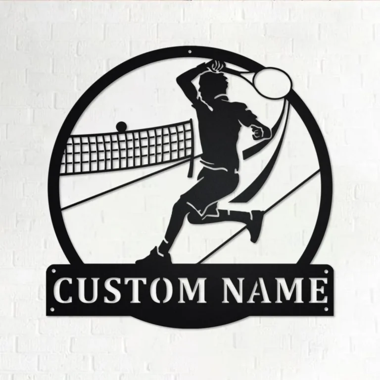 Custom Tennis Male Metal Wall Art, Personalized Tennis Name Sign Decoration For Room, Tennis Home Decor, Custom Tennis, Tennis Lover Gift