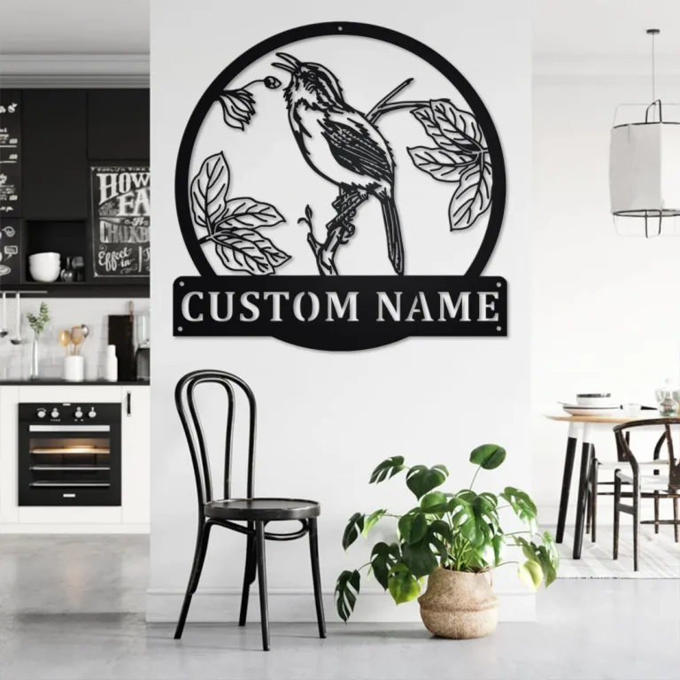 Custom Wren Bird Metal Wall Art, Personalized Wren Name Sign Decoration For Room, Wren Home Decor, Custom Wren, Wren Metal Decor, Wren