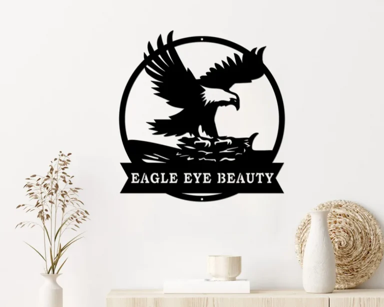 Eagle's Nest Monogram - Metal Wall Art Decor - Metal Eagle Sign, Eagle's Nest Monogram, Last Name Metal Sign, Eagle Home Decor