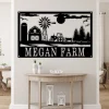 Metal Barn Sign - Custom Farm Metal Sign - Family Name Sign - Barn Metal Monogram - Farmhouse Christmas - Gifts For Dad - Cattle Farm Sign