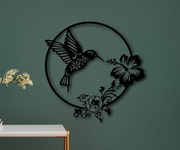 Hummingbird Metal Sign, Metal Decor, Outdoor Decor, Metal Sign, Metal Bird, Metal Wall Hanging, Outdoor Decor, Garden Metal Wall Sign