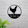 The Chick Inn Metal Sign - Round Coop Metal Sign - Hen Coop Metal Decor - Personalized Chicken Farm Sign - Outdoor Decor - Poultry Farm Sign