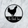 The Chick Inn Metal Sign - Round Coop Metal Sign - Hen Coop Metal Decor - Personalized Chicken Farm Sign - Outdoor Decor - Poultry Farm Sign