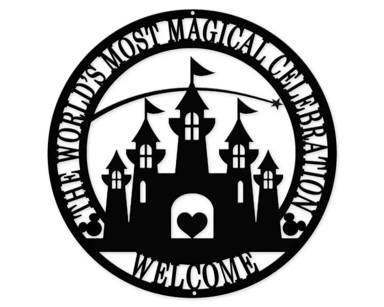 The World's Most Magical Celebration - Welcome To Our Castle Metal Sign - Princess Castle Inspired Welcome Sign - Family Gift - New Home Gift