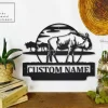 Personalized Wildebeest Animal Metal Sign Art, Custom Wildebeest Monogram Metal Sign, Animal Funny, Fathers Day Gift