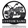 Personalized Tow Truck Monogram Metal Sign Art, Custom Tow Truck Metal Wall Art, Housewarming Outdoor Metal Sign, Job Gift