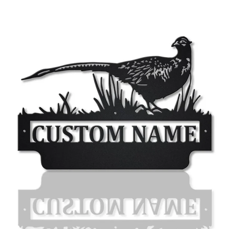 Personalized Pheasant Animal Metal Sign Art, Custom Pheasant Animal Metal Wall Art, Housewarming Outdoor Metal Sign, Job Gift